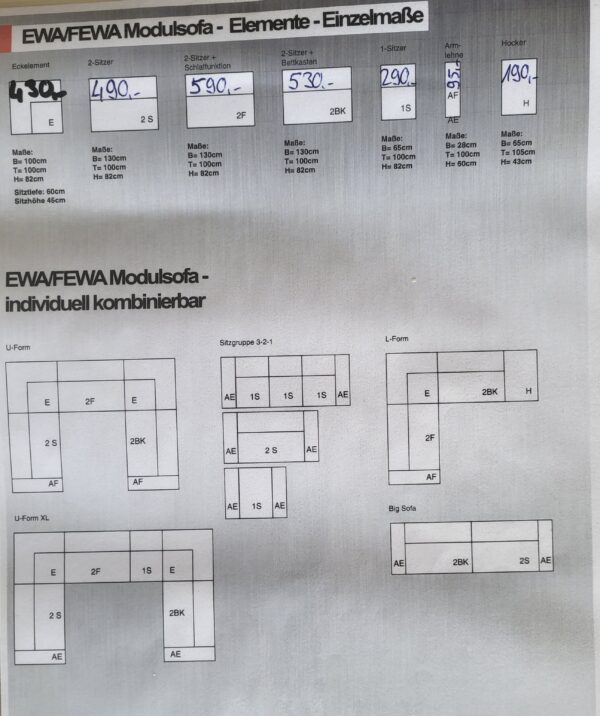 Modul Sofa L - Form oder U - Form  !! AKTION !! – Bild 3