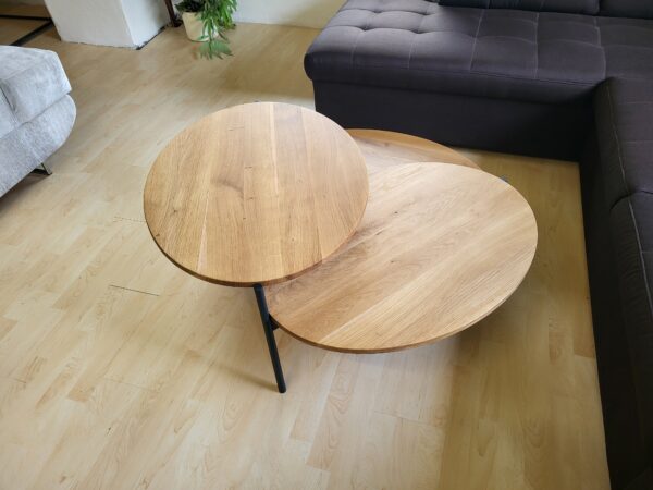 Couchtisch Eiche massiv, natur geölt – Bild 3