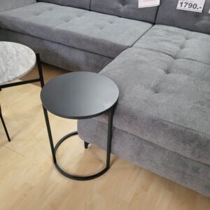 Beistelltisch Rund, Gestell schwarz matt lackiert.
