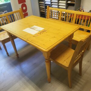 Eckbankgruppe Landhausstil, Kiefer massiv + 1 Stuhl