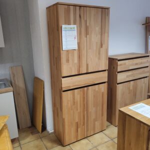 Aktenschrank, Vorratsschrank in Kernbuche massiv
