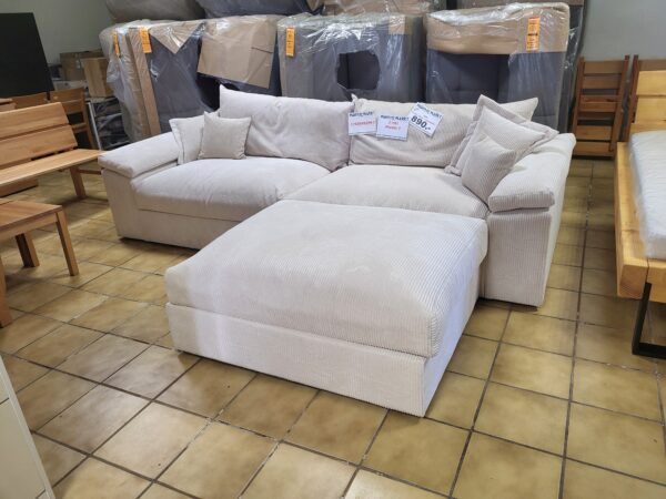 MEGA - BIG SOFA mit Hocker, inkl. Federkern – Bild 2