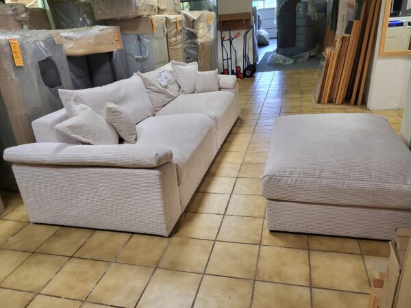 MEGA - BIG SOFA mit Hocker, inkl. Federkern – Bild 5