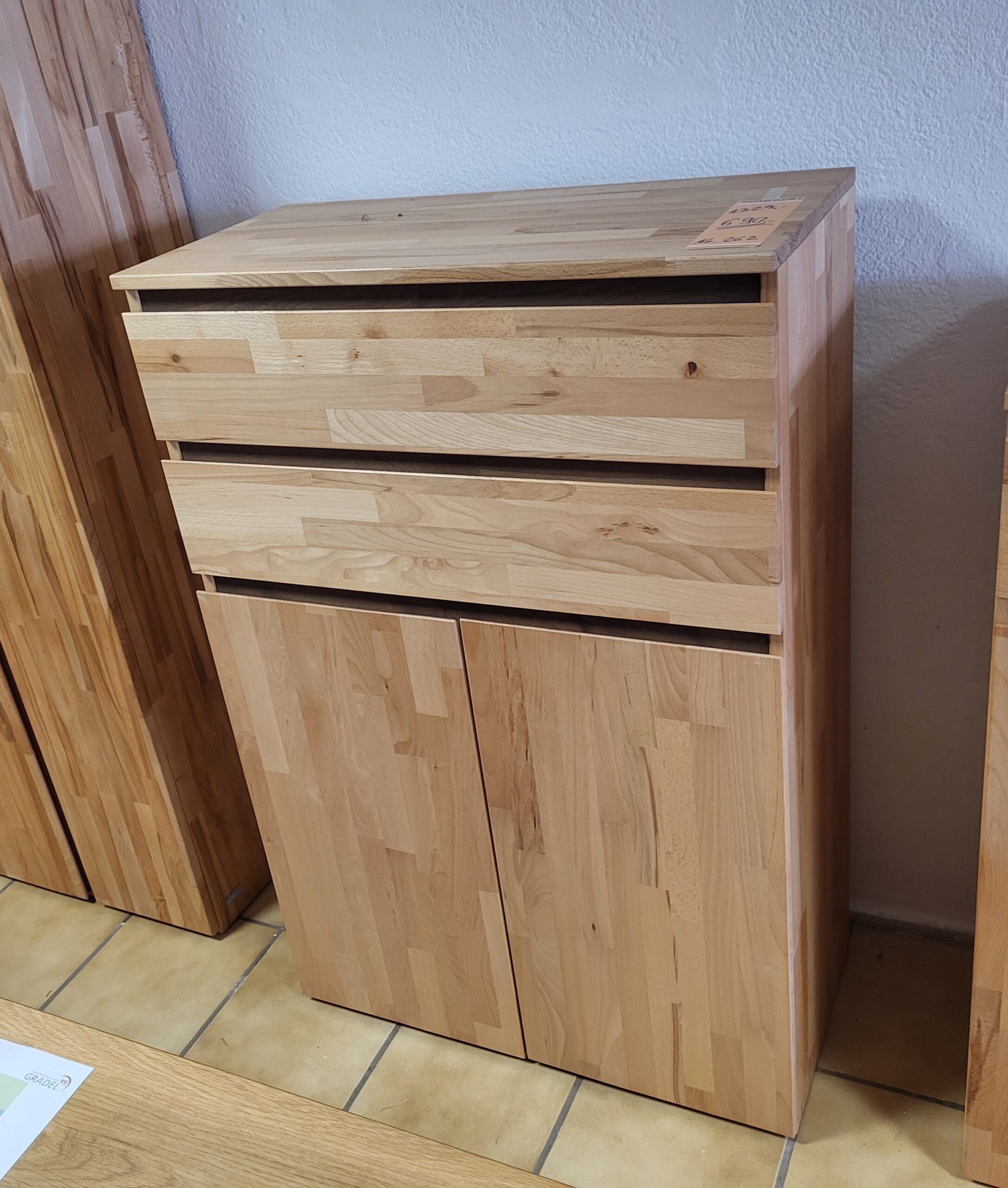 Schuhschrank Kernbuche massiv