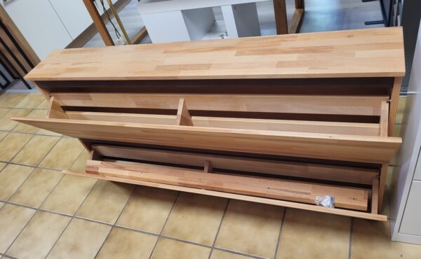 Hänge-Schuhschrank Kernbuche massiv – Bild 3
