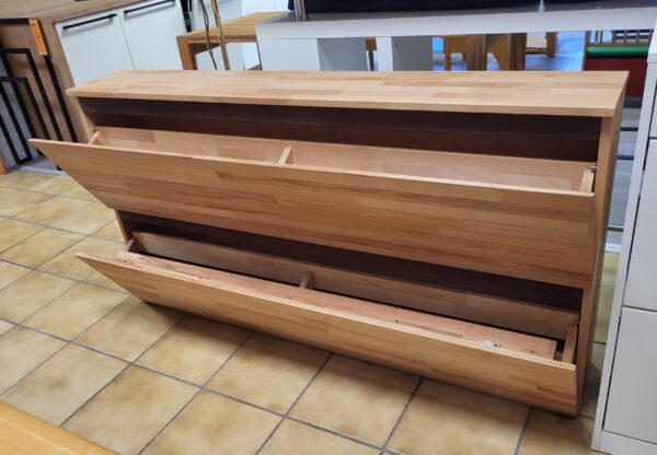 Hänge-Schuhschrank Kernbuche massiv – Bild 4