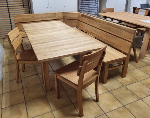 Moderne Eckbankgruppe Eiche massiv