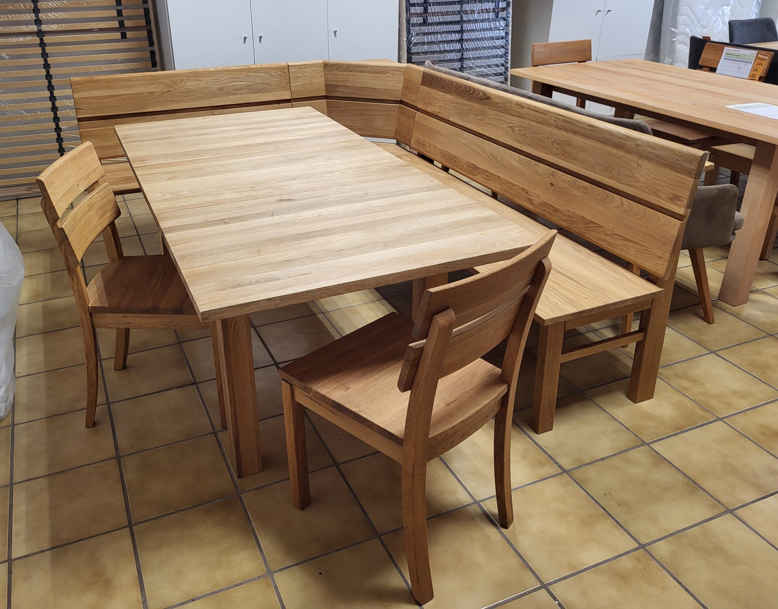 Moderne Eckbankgruppe Eiche massiv