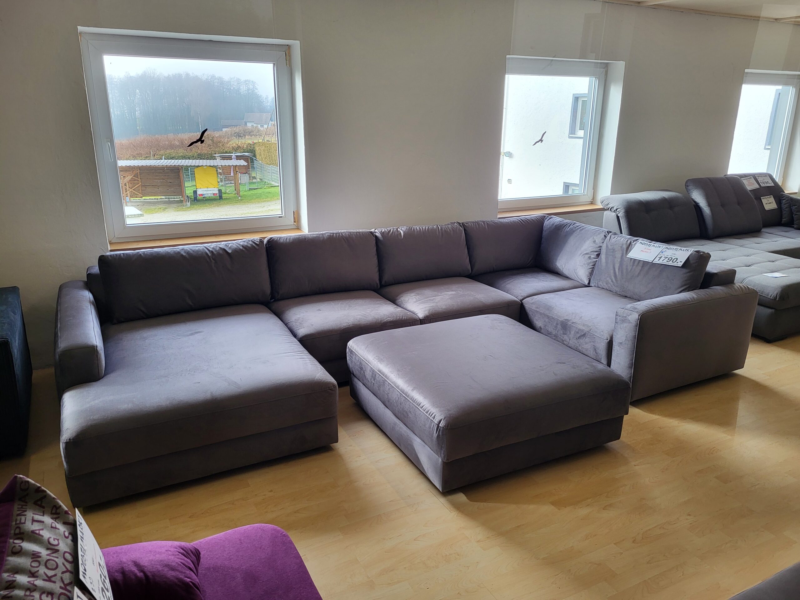 MEGA U - Couchgarnitur XXXL inkl. Hocker – Bild 5