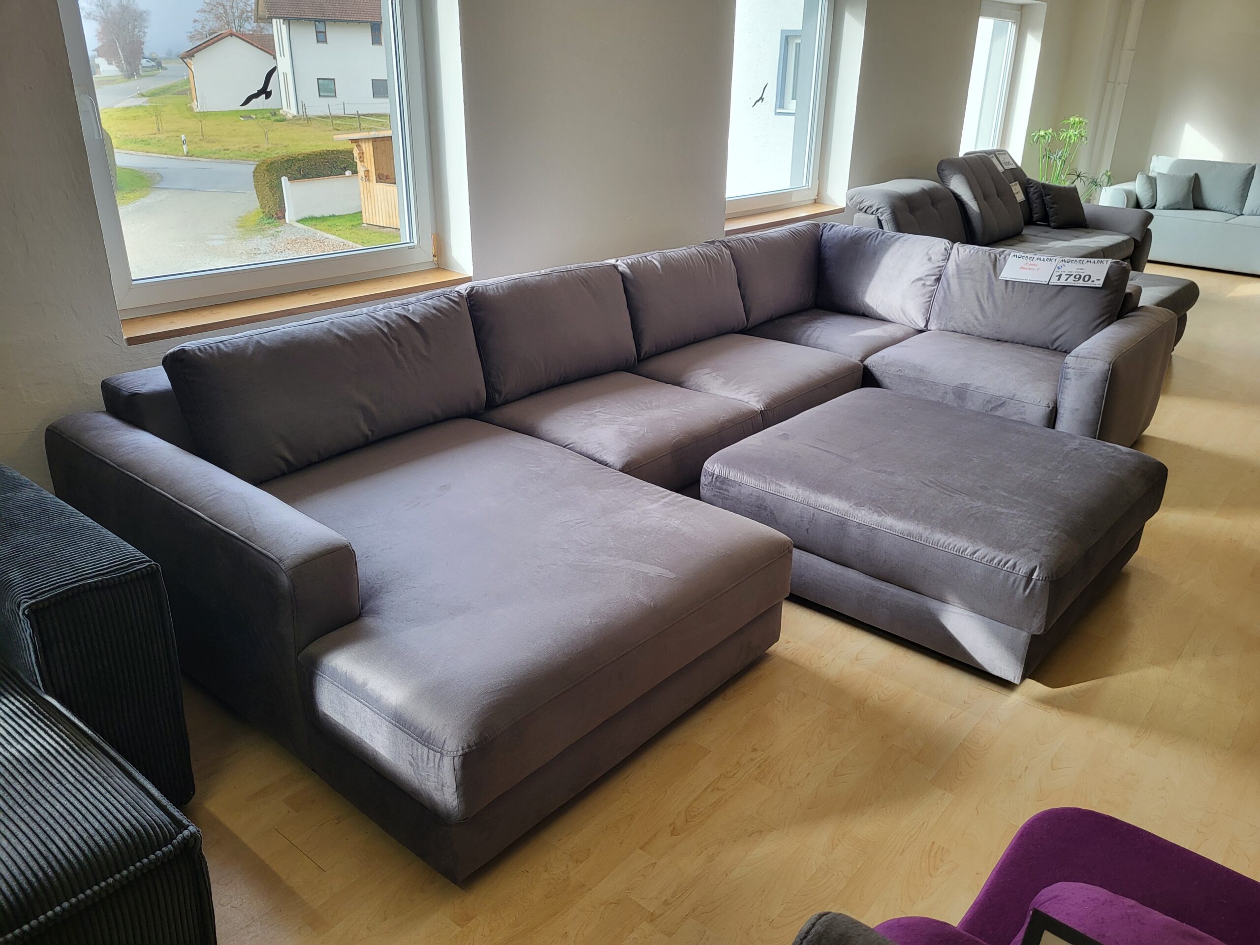 MEGA U - Couchgarnitur XXXL inkl. Hocker – Bild 4
