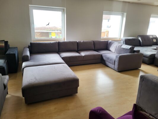 MEGA U - Couchgarnitur XXXL inkl. Hocker
