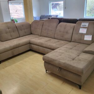 MEGA - U-Couchgarnitur XXL, Komfort - Sitzhöhe 47 cm.