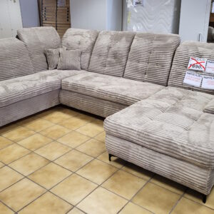 MEGA – U-Couchgarnitur XXL, Komfort – Sitzhöhe 47 cm