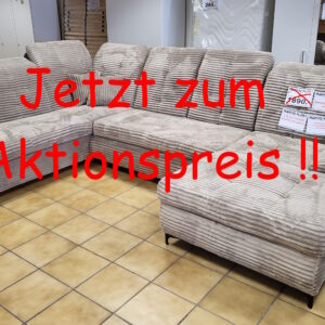 MEGA – U-Couchgarnitur XXL, Komfort – Sitzhöhe 47 cm