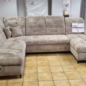 MEGA – U-Couchgarnitur XXL, Komfort – Sitzhöhe 47 cm